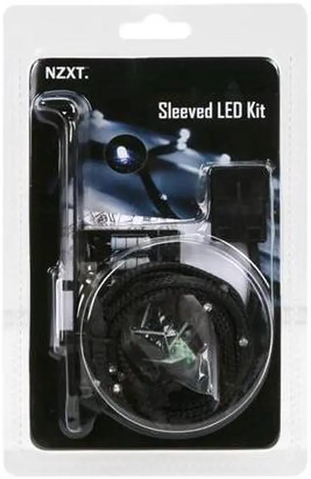 Alt view image 6 of 6 - NZXT CB-LED10-RD Sleeved LED Kit - Red, 1 m