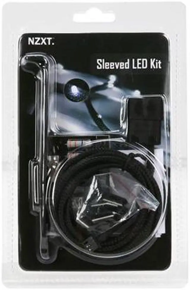 Alt view image 6 of 6 - NZXT CB-LED10-WT Sleeved LED Kit - White, 1 m
