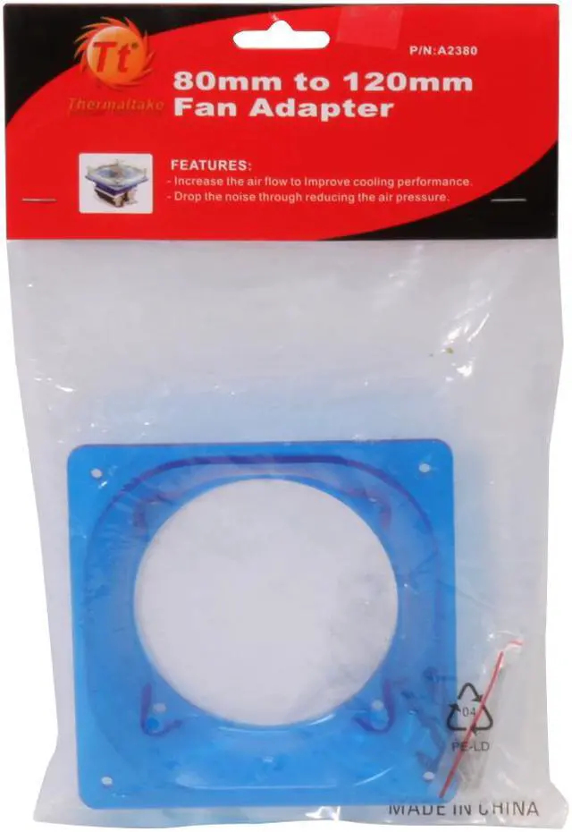 Alt view image 5 of 5 - Thermaltake A2380 80mm to 120mm Fan Adapter