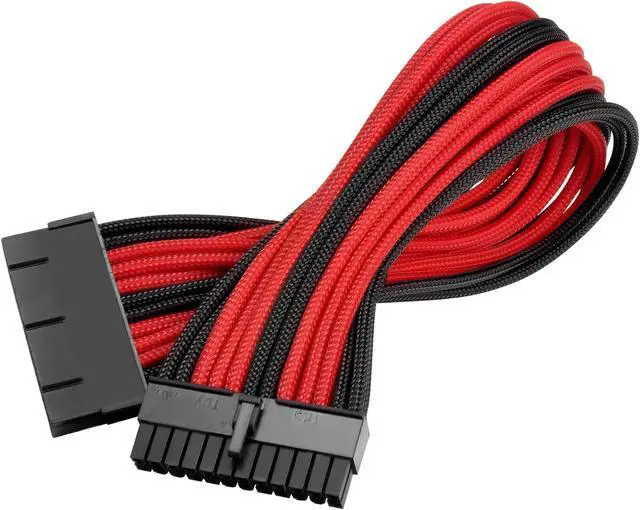 Alt view image 2 of 7 - Thermaltake AC-033-CN1NAN-A1 11.81 in. (All Cables)  TtMod Sleeve Extension Power Supply Cable Kit ATX/EPS/8-pin PCI-E/6-pin PCI-E with Combs Red/Black