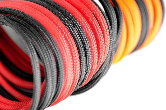 Alt view image 4 of 7 - Thermaltake AC-033-CN1NAN-A1 11.81 in. (All Cables)  TtMod Sleeve Extension Power Supply Cable Kit ATX/EPS/8-pin PCI-E/6-pin PCI-E with Combs Red/Black