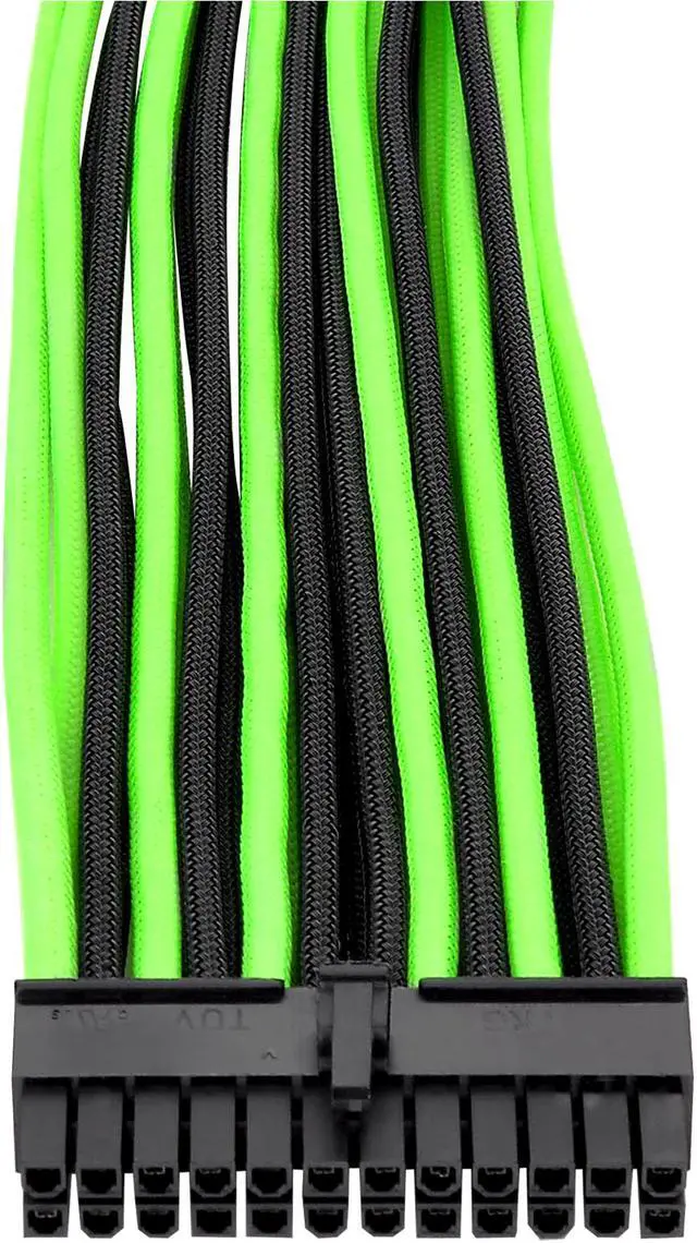 Alt view image 5 of 8 - Thermaltake AC-034-CN1NAN-A1 11.81 in. (All Cables)  TtMod Sleeve Extension Power Supply Cable Kit ATX/EPS/8-pin PCI-E/6-pin PCI-E with Combs Green/Black