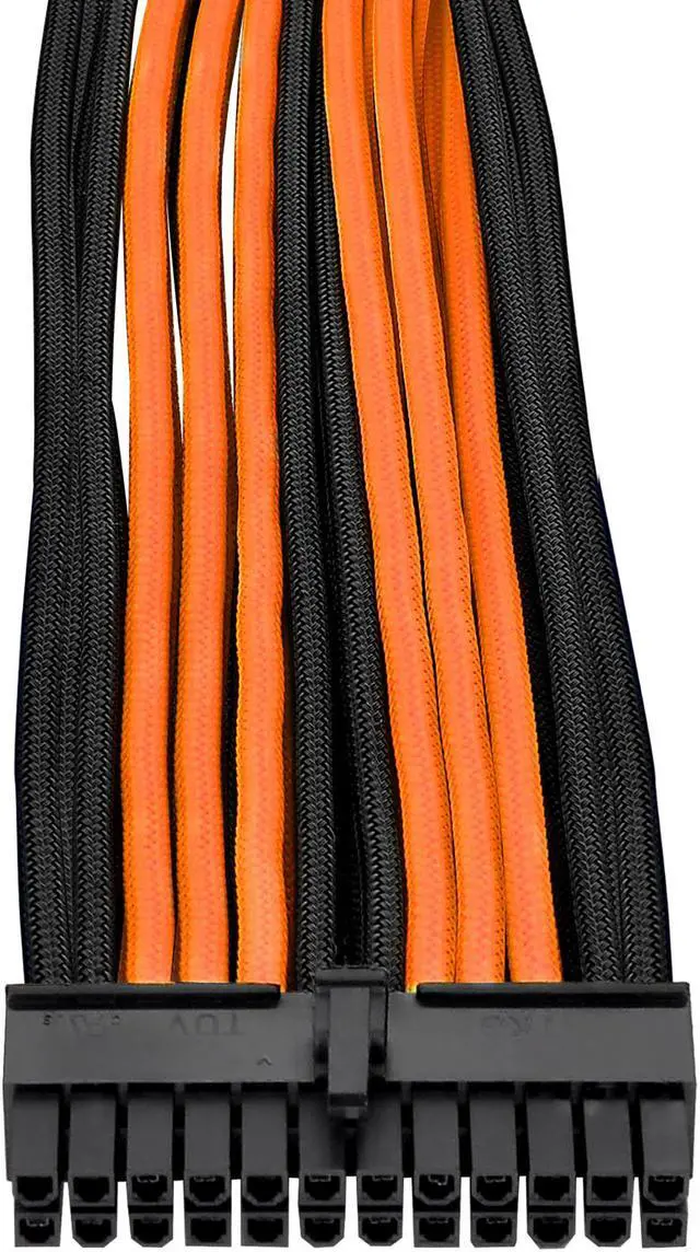 Alt view image 5 of 8 - Thermaltake AC-036-CN1NAN-A1 11.81 in. (All Cables)  TtMod Sleeve Extension Power Supply Cable Kit ATX/EPS/8-pin PCI-E/6-pin PCI-E w/ Combs Orange/Black