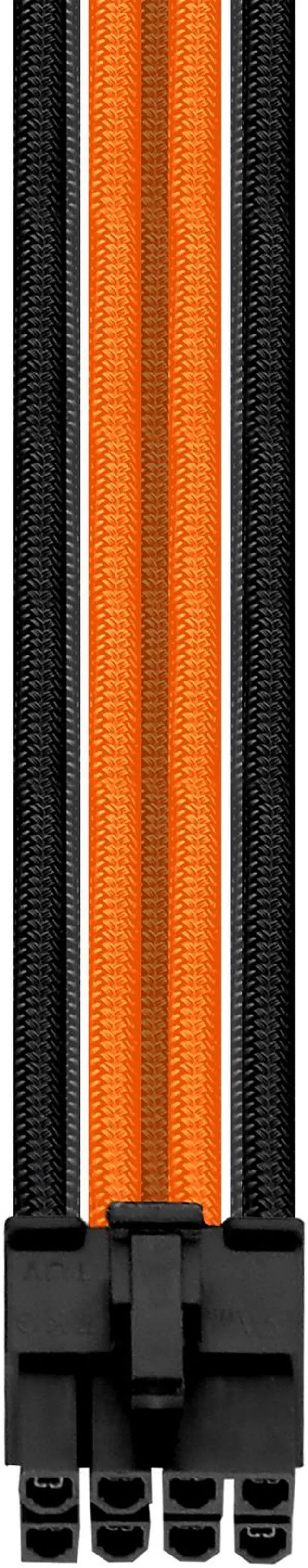 Alt view image 8 of 8 - Thermaltake AC-036-CN1NAN-A1 11.81 in. (All Cables)  TtMod Sleeve Extension Power Supply Cable Kit ATX/EPS/8-pin PCI-E/6-pin PCI-E w/ Combs Orange/Black