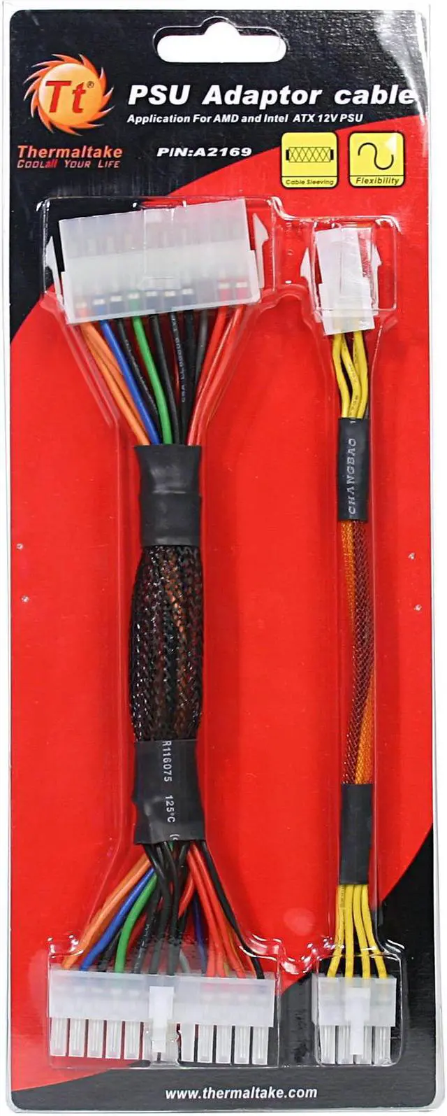 Alt view image 4 of 4 - Thermaltake A2169 8 in. PSU Adapter Cable