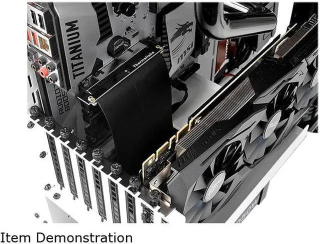 Alt view image 6 of 12 - Thermaltake TT Gaming PCI-E x16 3.0 Black Extender Riser Cable 200mm AC-053-CN1OTN-C1