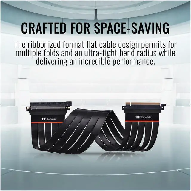 Alt view image 4 of 6 - Thermaltake TT Premium PCI-E 4.0 High Speed Flexible Extender Riser Cable 600mm AC-059-CO1OTN-C1