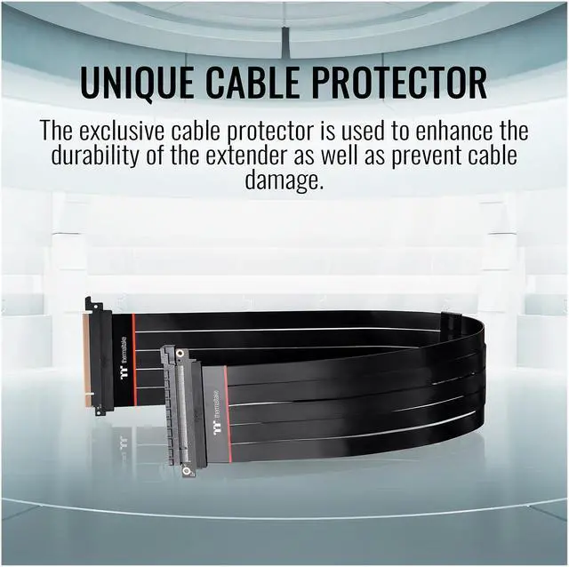 Alt view image 5 of 6 - Thermaltake TT Premium PCI-E 4.0 High Speed Flexible Extender Riser Cable 600mm AC-059-CO1OTN-C1