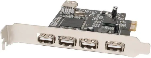 Main image of SYBA PCI-Express USB 2.0 5 Ports Controller Card Model SD-PEX-NEC5U