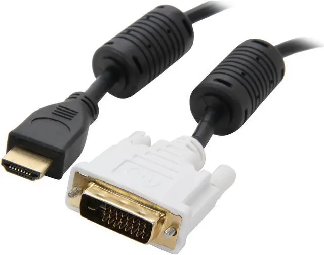 Main image of SYBA SD-DVIHDM-MM-6 6 ft. Black DVI-D Male to HDMI Male Cable, Gold Plated Connector, RoHS