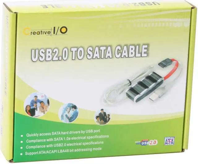 Alt view image 5 of 5 - SYBA SY-U2SATA USB 2.0 to SATA Adapter w/Power Adapter