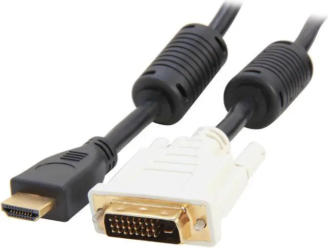 Main image of SYBA SY-DVIHDM-MM30 30 ft. Black DVI-D (24+1) Male to HDMI Male Cable DVI to HDMI Cable Male to Male