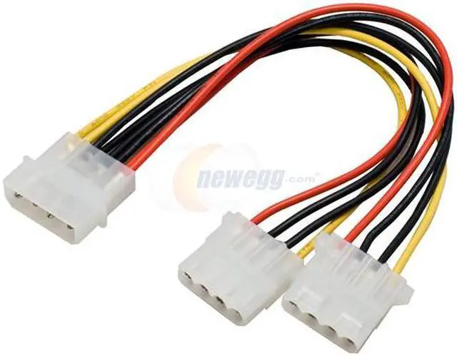 Main image of SYBA CL-CAB65012 5.25 in. 5.25" 4-Pin Male to Dual 4-Pin Female Power Cable