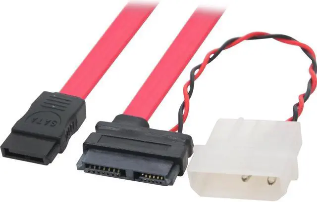 Alt view image 3 of 3 - SYBA CL-CAB40042 6 in. 37"/6" Mini SATA Data/Power Cable with Molex Power Adapter - OEM