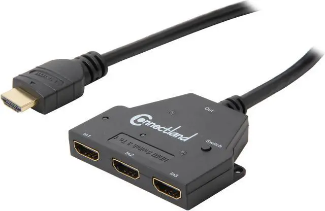 Main image of SYBA CL-SWI31026 HDMI Switch, 3-in-1-out, Automatic and Manual Control, Support 1080P & 3D, RoHS