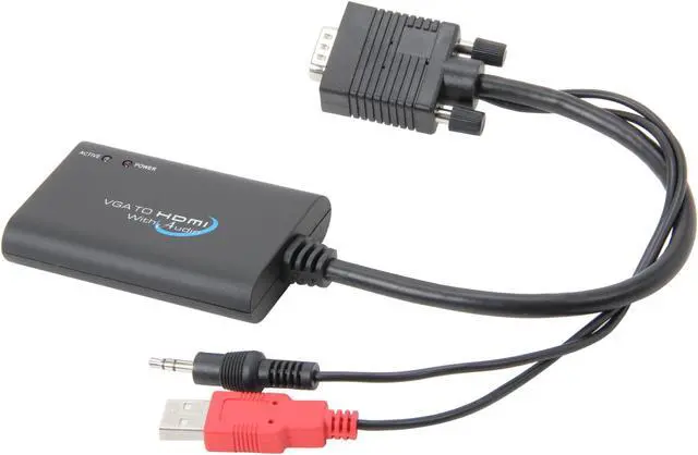 Main image of SYBA SY-ADA31025 VGA to HDMI Converter with Audio Support, up to 1920 x 1080 Output Resolution
