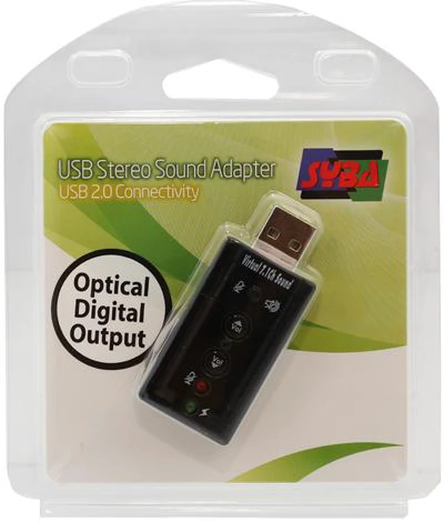 Sybba SYBA SD-AUD20101 USB Stereo + SPDIF Combo Adapter, Optical Digital ...