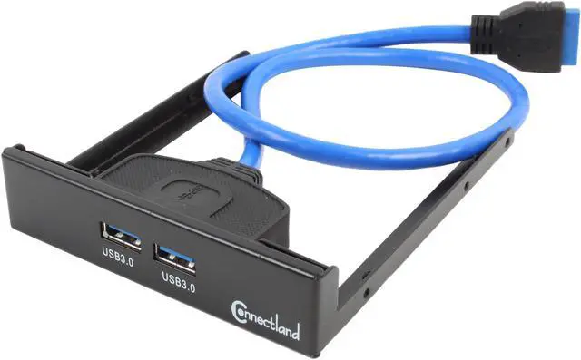 Main image of 2-Port USB 3.0 3.5" Front Panel w/ Built-in 20-pin Header Cable