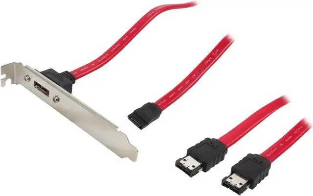 Main image of SYBA Model CL-CAB40051 Premium eSATA6 3-Feet Shielded External Flat Cable and eSATA Bracket Bundle