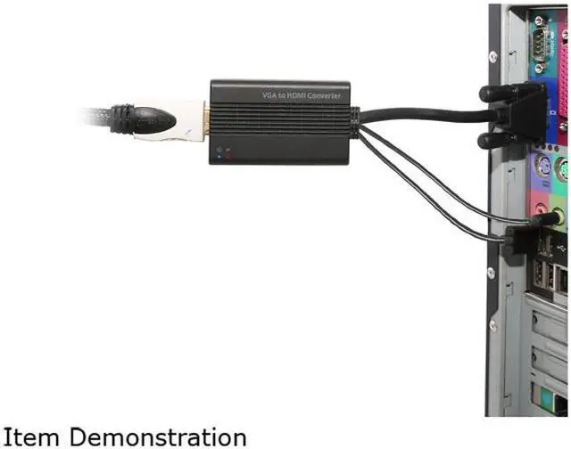 Alt view image 6 of 10 - SYBA SD-ADA31040 VGA to HDMI Converter with Audio Support 1920 x 1080 Resolution
