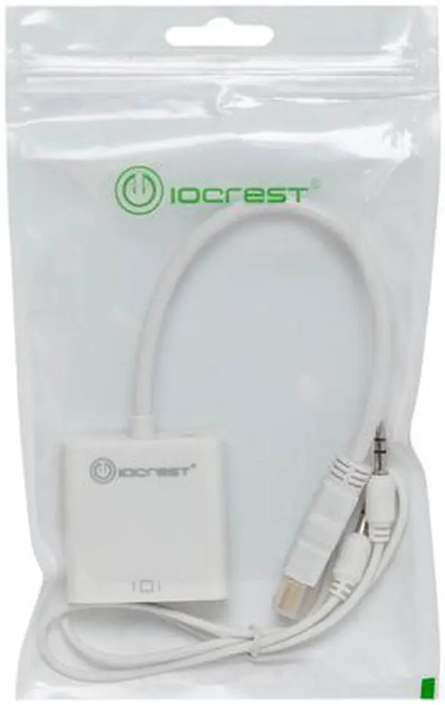 Alt view image 6 of 6 - SYBA SY-ADA31044 IO Crest HDMI to VGA Adapter, with Audio Support