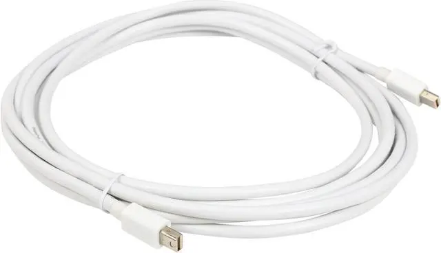Alt view image 2 of 3 - SYBA Model SY-CAB33016 (3-Meter) Mini DisplayPort v1.2 to Mini DisplayPort v1.2 Male to Male Cable - WHITE Male to Male