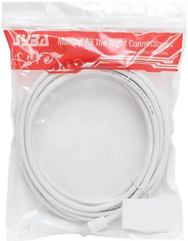 Alt view image 5 of 5 - SYBA Model SY-CAB33017 15 ft. Mini DisplayPort v1.2 to Mini DisplayPort 1.2 Cable, Male to Male - WHITE