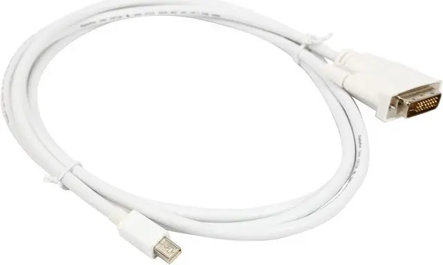 Alt view image 2 of 3 - SYBA Model SY-CAB33022 (2-Meter) Mini DisplayPort 1.2 to DVI (24+1) Cable, Male to Male - WHITE Male to Male