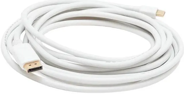 Alt view image 6 of 7 - SYBA SY-CAB33025 15 ft. White (5-Meter) DisplayPort v1.2 to Mini DisplayPort v1.2 Male to Male Cable - WHITE Male to Male