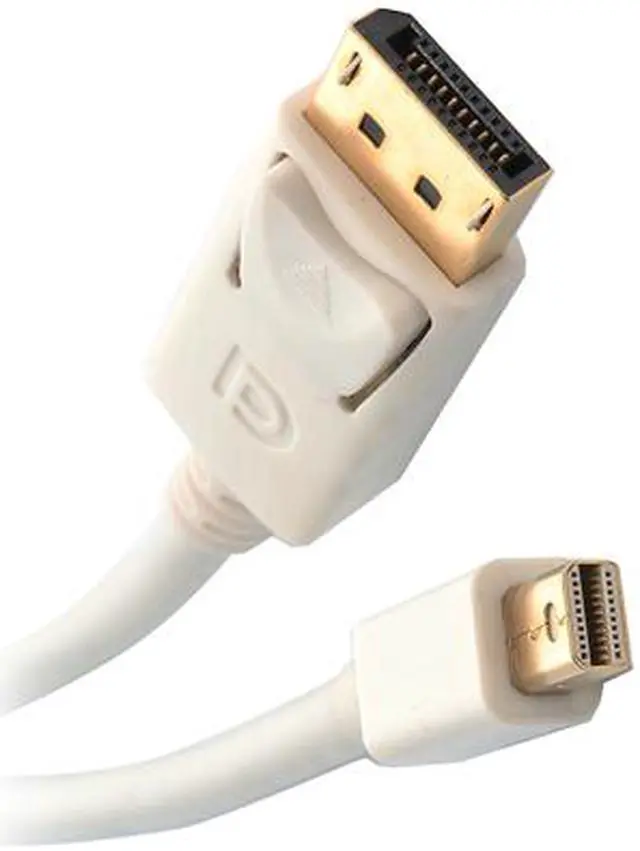 Alt view image 2 of 7 - SYBA SY-CAB33025 15 ft. White (5-Meter) DisplayPort v1.2 to Mini DisplayPort v1.2 Male to Male Cable - WHITE Male to Male