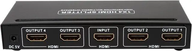 Alt view image 4 of 6 - SYBA SY-SPL31052 4 Port HDMI 1.3 Splitter Box Distributes High-Definition Signal to 4 HDTV