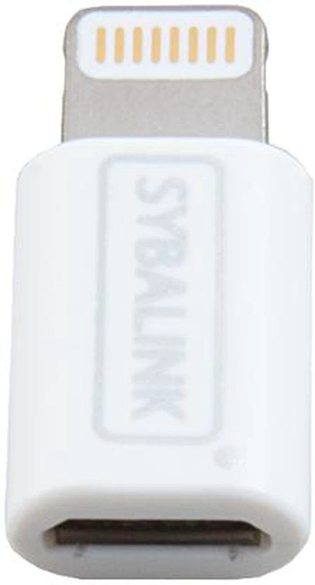 Alt view image 2 of 5 - Syba SD-ADA20184 White Micro USB to Lightning Adapter