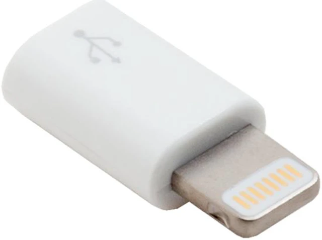 Alt view image 3 of 5 - Syba SD-ADA20184 White Micro USB to Lightning Adapter