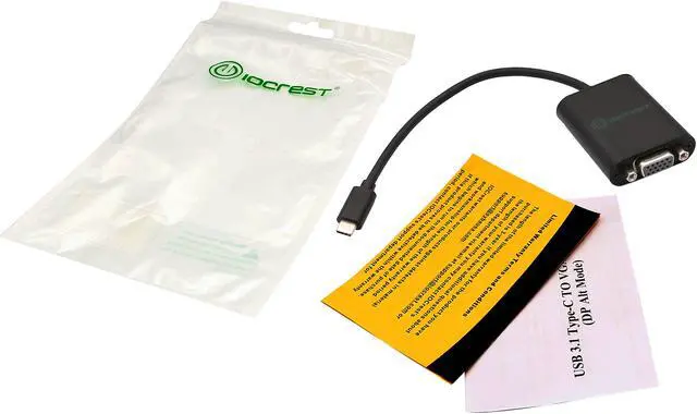 Alt view image 5 of 6 - SYBA SI-ADA32021 USB 3.1 Type-C (DP) to VGA Adapter