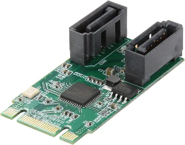 Alt view image 3 of 9 - SYBA SI-ADA40127 M.2 B+M Key 22x42 PCIe to 2 Ports SATA 6 G III Adapter Card