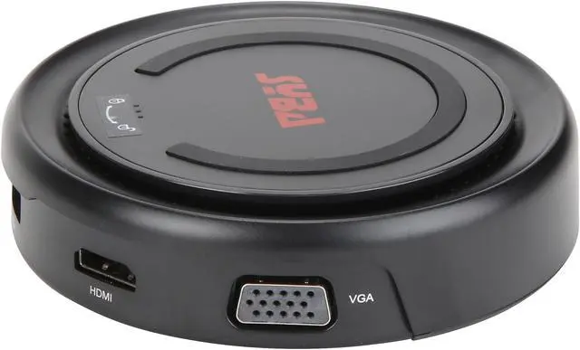 Alt view image 5 of 7 - SYBA SY-CHG50120 6-in-1 USB 3.1 Gen 1 Type-C Hub Docking Station - Dual USB-A, HDMI 4K, VGA, USB PD Fast-Charging 60 W, and Detachable QI Wireless Charger