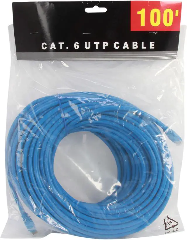 Alt view image 3 of 3 - Link Depot C6M-100-BUB 100 ft. Cat 6 Blue Network Cable