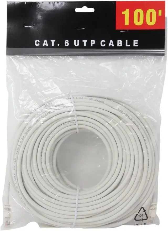 Alt view image 3 of 3 - Link Depot C6M-100-WHB 100 ft. Cat 6 White Network Cable