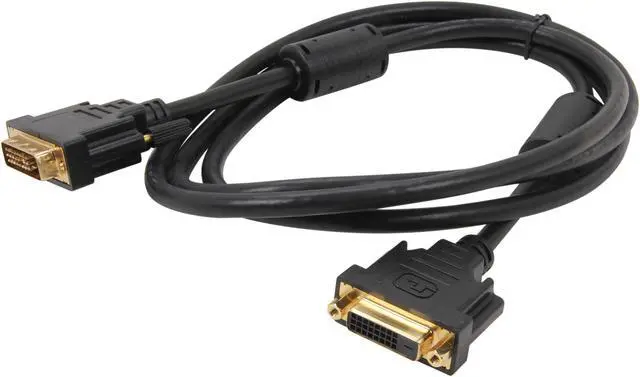 Alt view image 2 of 3 - Link Depot DVI-6-DD-MF Black 1 x 24-pin DVI-D Male 1 x 24-pin DVI-D Female Male to Female DVI-D Male to DVI-D Female Cable