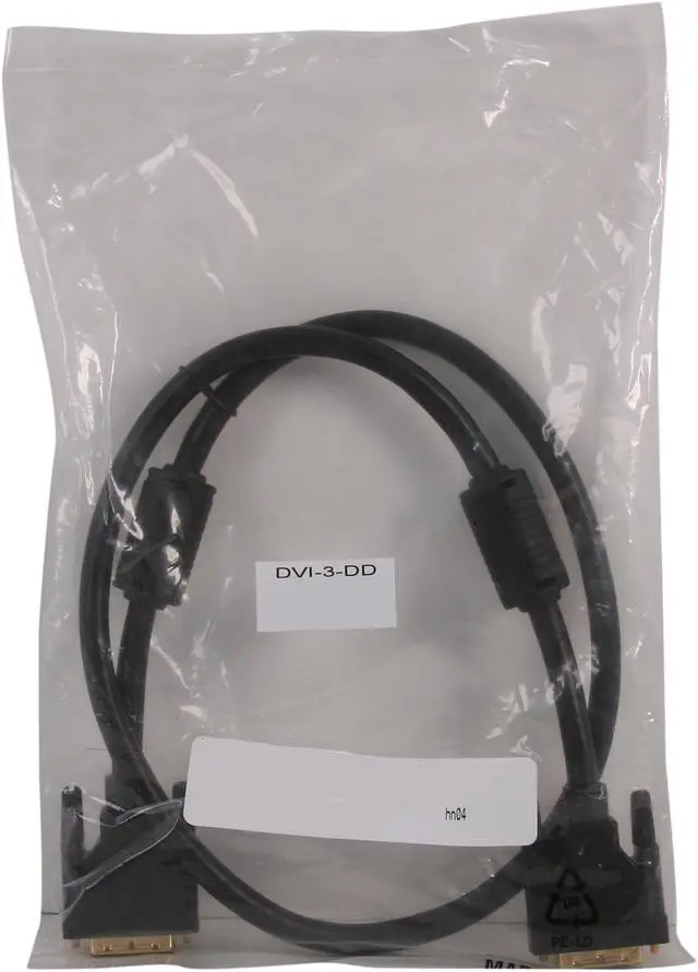 Alt view image 3 of 3 - Link Depot DVI-3-DD Black DVI-D male to DVI-D male dual link Cable, Black