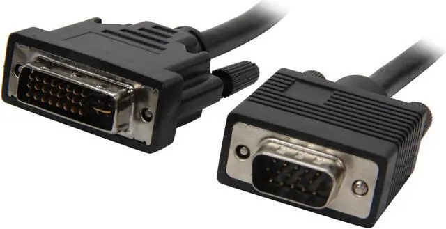 Main image of Link Depot DVI-10-VGA Black Male to Male DVI To VGA Cable