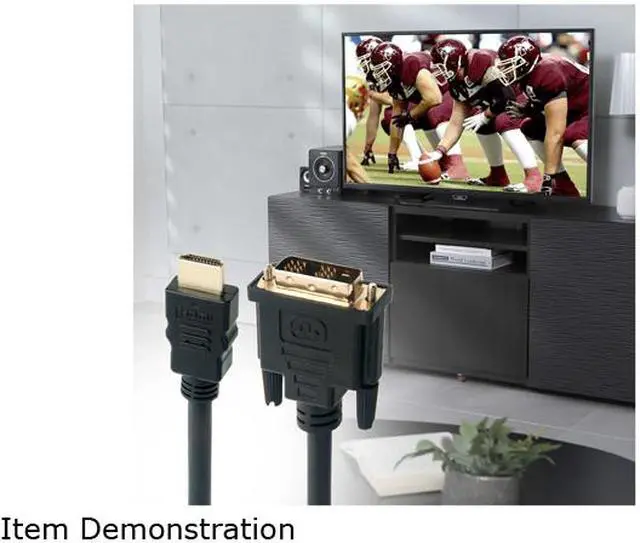 Alt view image 8 of 9 - Omni Gear DVI-3-HDMI 10 ft. Black HDMI to DVI Cable, Black Male to Male