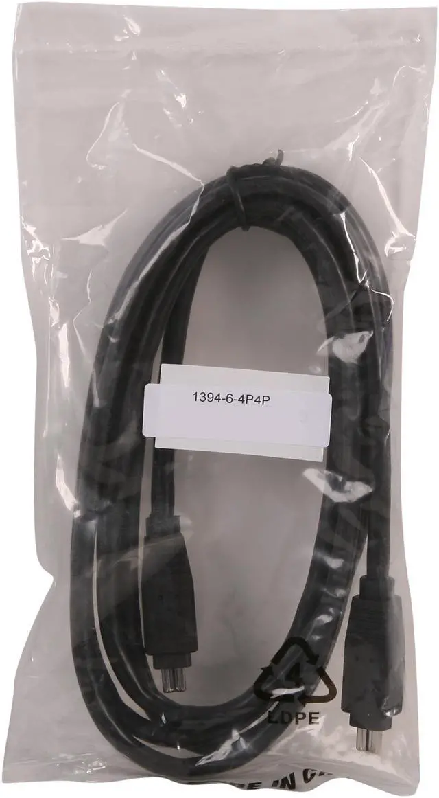 Alt view image 3 of 3 - Link Depot 1394-6-4p4p 6 ft. 1394 Cable, 4 Pin to 4 Pin - OEM