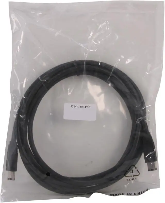 Alt view image 3 of 3 - Link Depot 1394-10-6p6p 10 ft. 1394 Cable, 6 Pin to 6 Pin - OEM