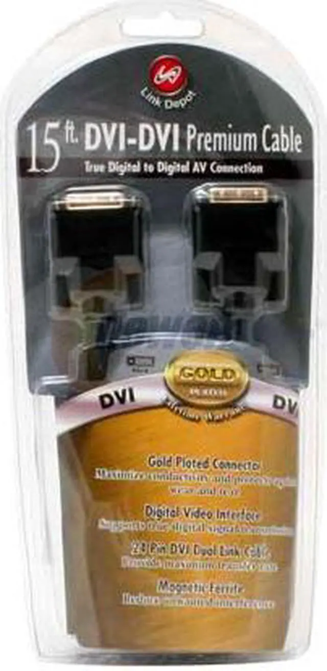 Main image of Link Depot LD-DVI15DVI Black DVI to DVI Cable - OEM