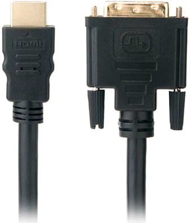 Alt view image 2 of 8 - Omni Gear DVI-1-HDMI 3 ft. Black DVI to HDMI Cable Male to Male