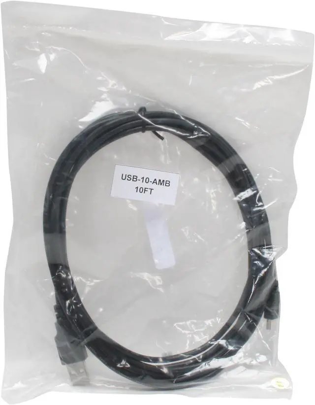 Alt view image 3 of 3 - Link Depot USB-10-AMB Black USB 2.0 cable A/Male to Mini B male