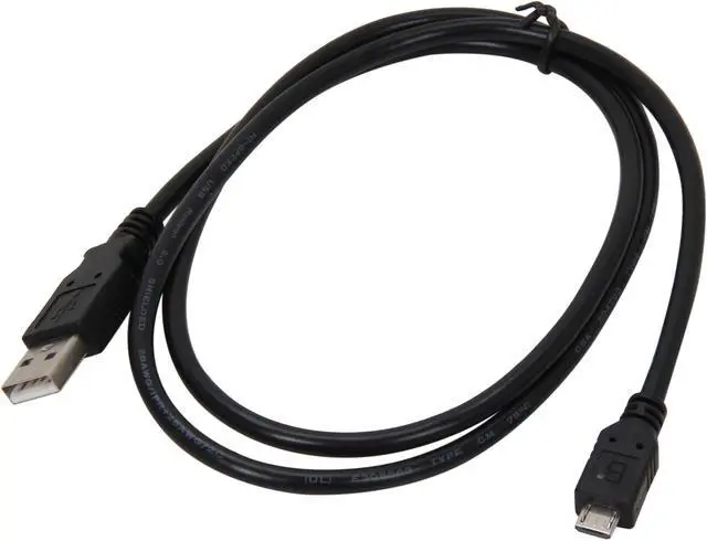 Alt view image 2 of 3 - Link Depot MUSB-3 Black USB A/male to Micro USB 5 pin male