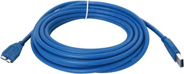 Alt view image 2 of 3 - Link Depot MUSB30-15-MICRO Blue USB 3.0 Type A Male to Micro Male Cable