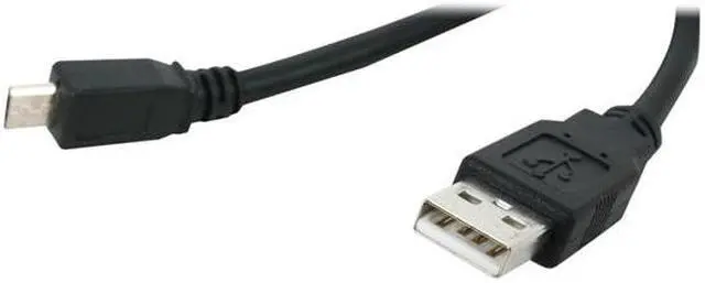 Main image of Link Depot MUSB-6-22AWG Black USB 2.0 Type A Male to Micro USB 5-pin Male Cable
